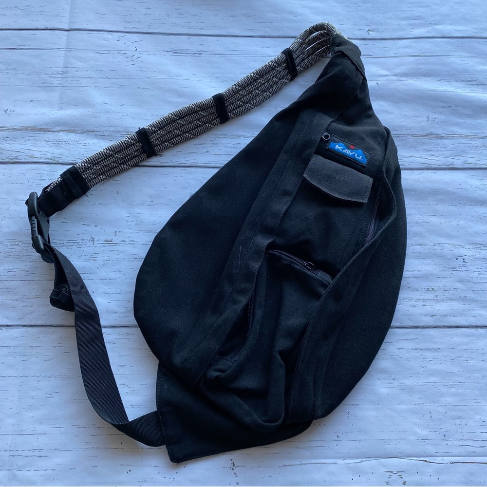 Kavu Large Rope Sling Bag Black